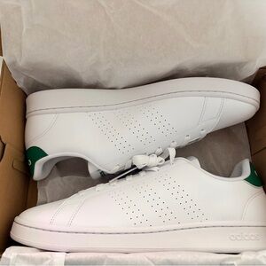 adidas White and Green Athletic Shoes